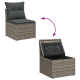 Sonata H 4 Piece Garden Sofa Set with Cushions Grey Poly Rattan