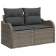 Sonata H 4 Piece Garden Sofa Set with Cushions Grey Poly Rattan