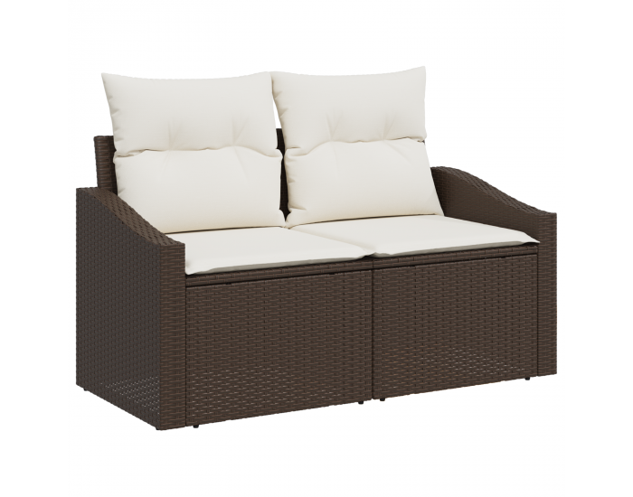 Sonata H 4 части комплект градински дивани с възглавници кафяв полиратан