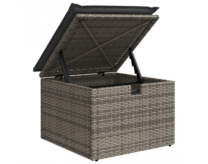 Sonata H 4 Частен комплект градински дивани с възглавници Сиво Полимерен ратан