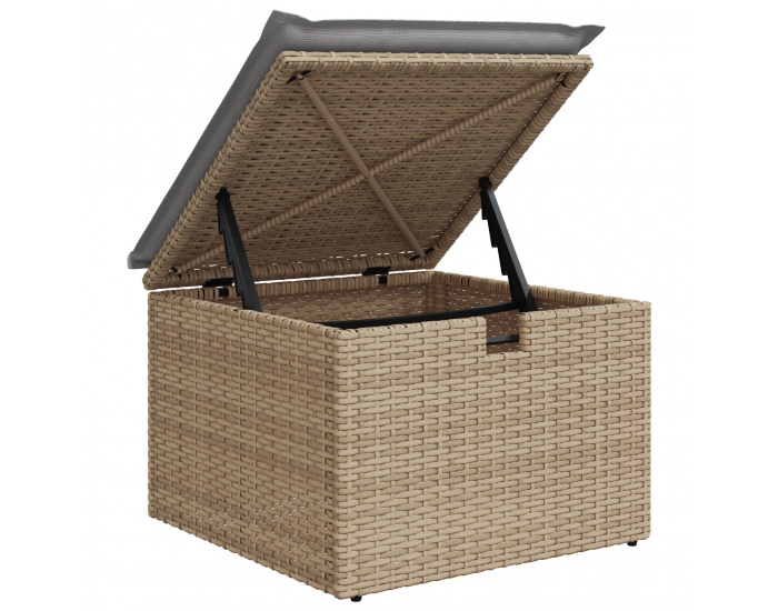 Sonata H 4 части градински диван с възглавници бежов полиротан