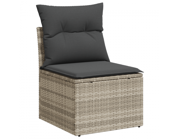 Sonata H 4-основен комплект диван за градина с възглавници светлосив полиратан