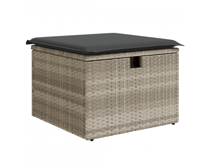 Sonata H 4-основен комплект диван за градина с възглавници светлосив полиратан