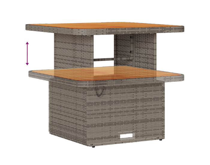 Sonata H 12 части градински диван комплект с възглавници сив полиратан