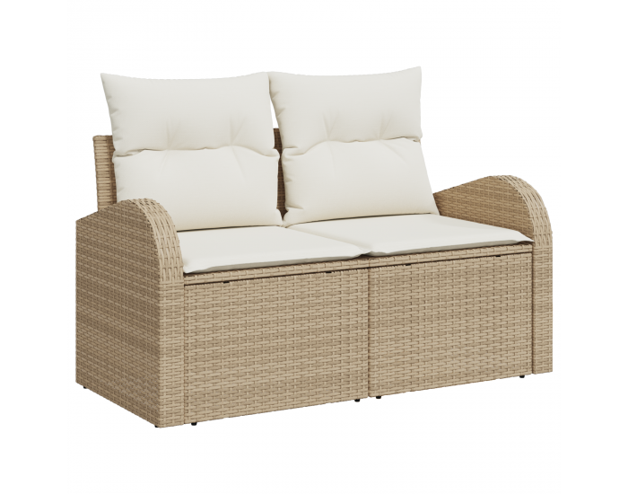 Sonata H 11 частен градински комплект диван с възглавници бежов от полиратан