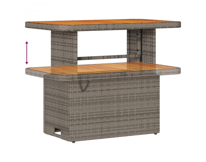 8 части градински диван комплект с възглавници сив полиратан