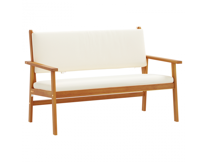 Sonata H 4 Часовен комплект градински диван с възглавници от масивна акациева дървесина