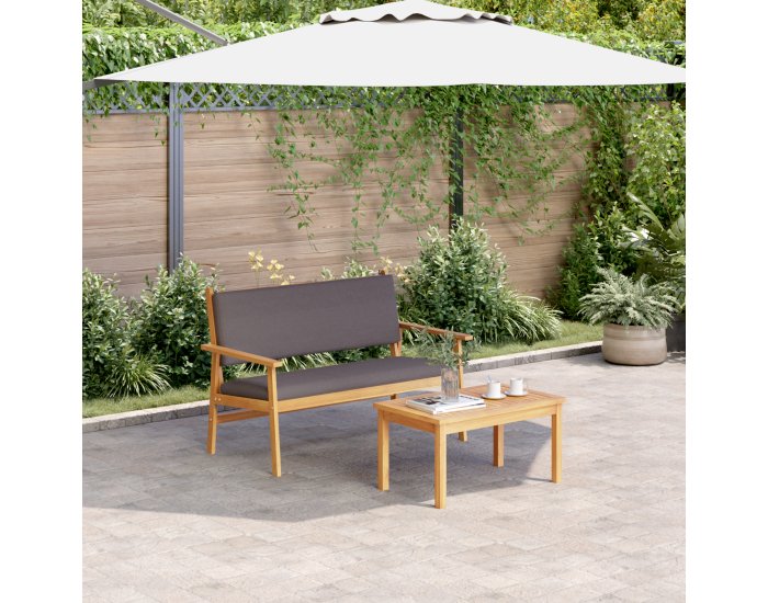 Sonata H 4-членен комплект градински диван с възглавници от масивна акациева дървесина