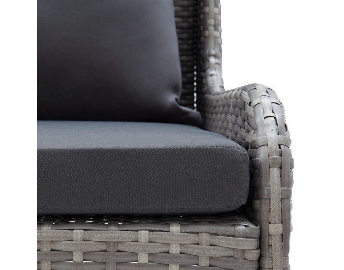 Sonata H 2 бр градински ъглови дивана, полиратан, сиви