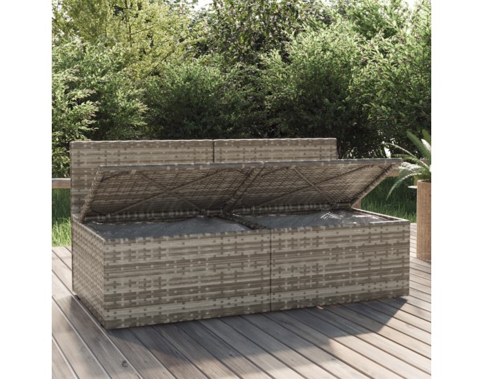 Sonata H 2-местен градински диван с възглавници, сив, полиратан