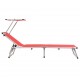 312459 Sonata H Folding Sun Loungers with Roof 2 pcs Aluminium&Textilene Red