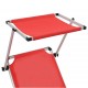 312459 Sonata H Folding Sun Loungers with Roof 2 pcs Aluminium&Textilene Red