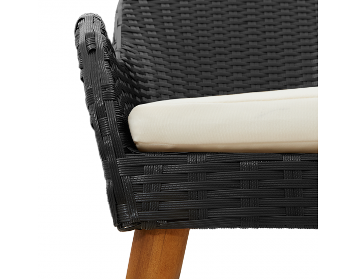 Sonata H 3 частен градински комплект за трапезария черен полиратан