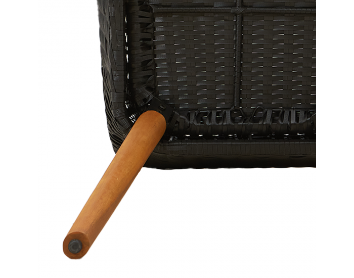 Sonata H 3 частен градински комплект за трапезария черен полиратан