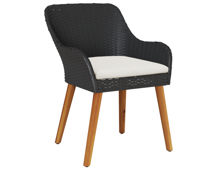 Sonata H 3 частен градински комплект за трапезария черен полиратан