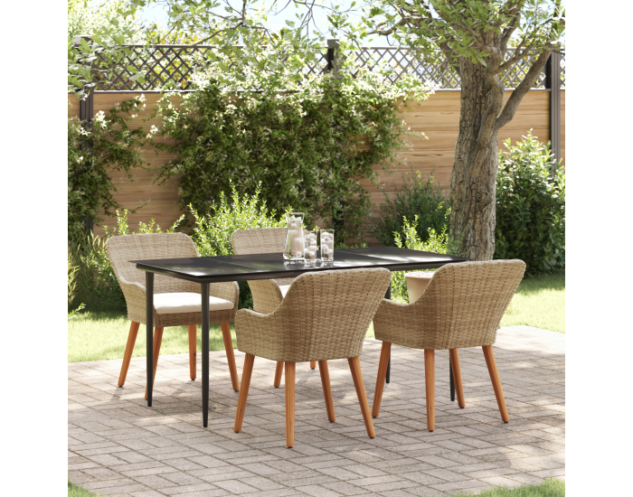 Sonata H 5 Часна градинска маса за хранене Бежово полиране