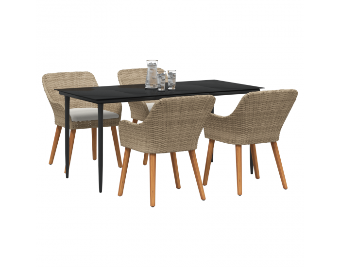 Sonata H 5 Часна градинска маса за хранене Бежово полиране