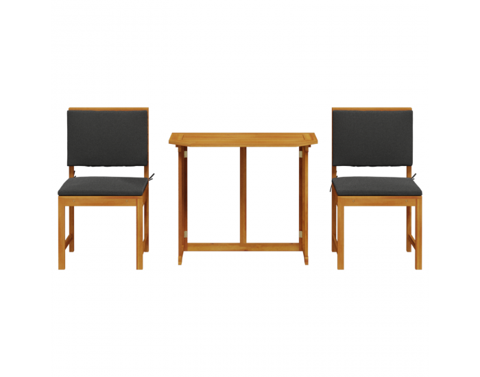 Sonata H 3 Часовна Градинска Трапезарийна Комплект от Масивна Акациева Дървесина