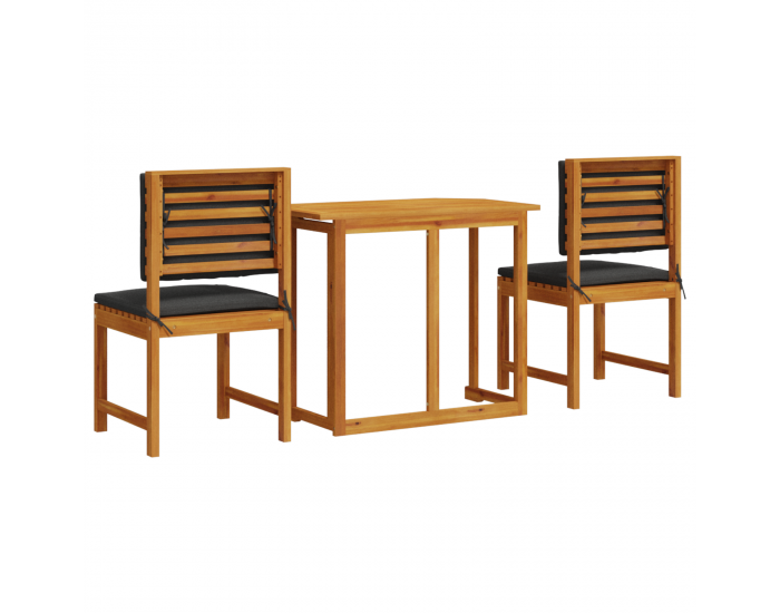 Sonata H 3 Часовна Градинска Трапезарийна Комплект от Масивна Акациева Дървесина