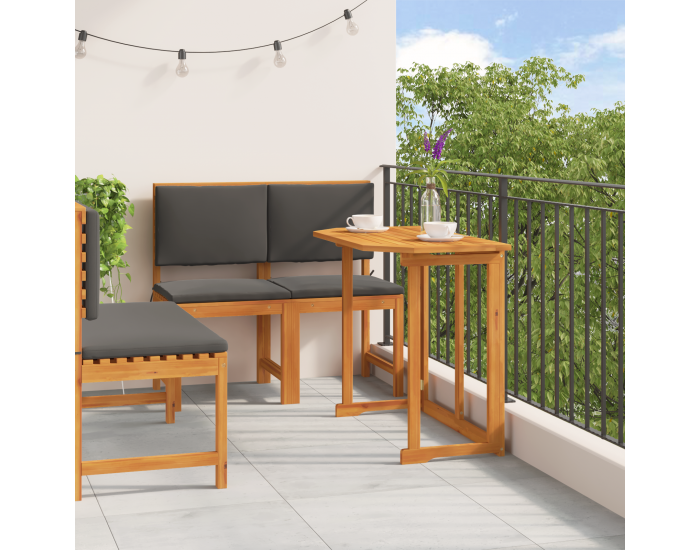 Sonata H 4 Членен Градински Комплект с Възглавници от Масивна Акациева Дървесина