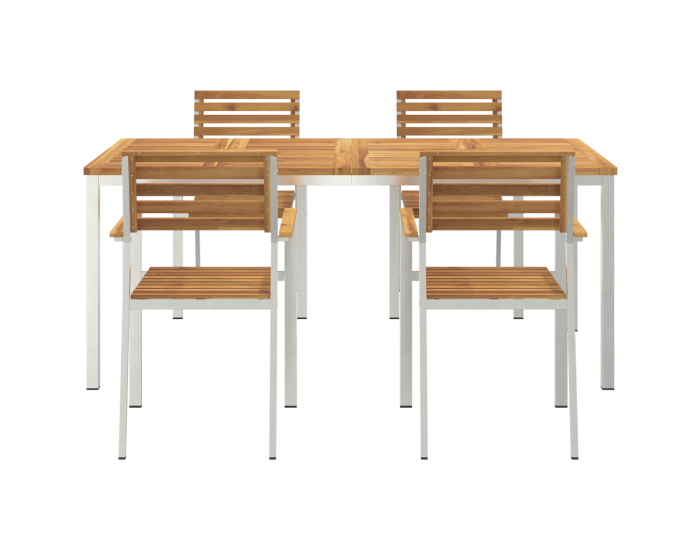 5-частен градински трапезен комплект Sonata H от масивна акациева дървесина