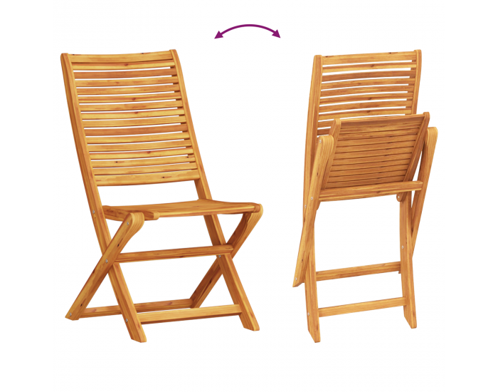 Sonata H Комплект сгъваемо бистро от 3 части от солидно акациево дърво