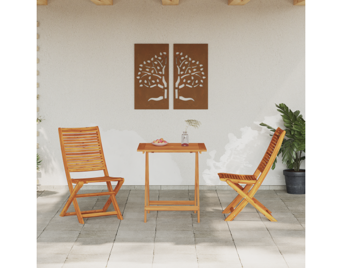 Sonata H Комплект сгъваемо бистро от 3 части от солидно акациево дърво