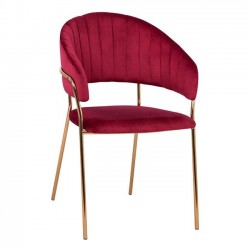 Кресло със златисти крака Мебели Богдан модел Teodor - Трапезни столове
