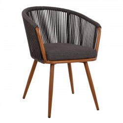 Стол със сиви въжета Мебели Богдан модел Bambu La - Градински столове