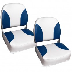 Капитански седалки за моторна лодка или яхта, 2 броя, Сини/Бели - Sonata G