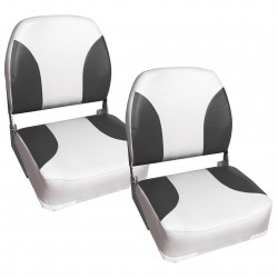 Капитански седалки за моторна лодка или яхта, 2 броя, Сиви/Бели - Sonata G