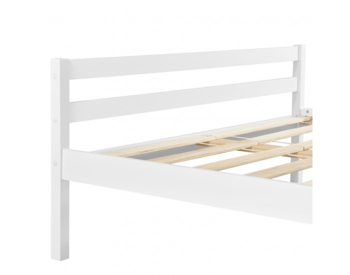 Легло с подматрачна решетка, Бяло, 200x140 cm -