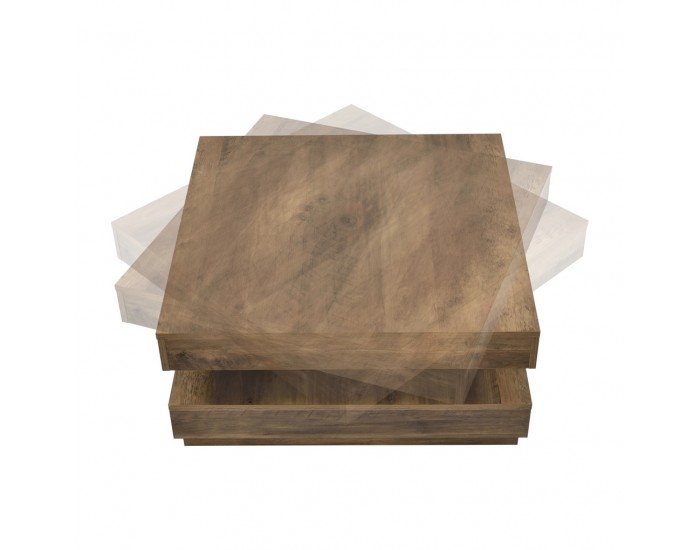 Масичка за кафе 76 x 76 x 38 cm, Ефект Дърво -