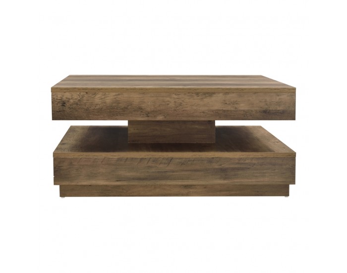 Масичка за кафе 76 x 76 x 38 cm, Ефект Дърво -