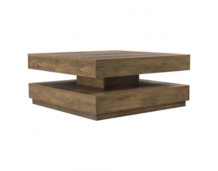 Масичка за кафе 76 x 76 x 38 cm, Ефект Дърво -