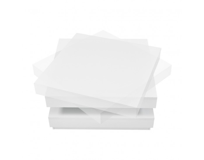 Масичка за кафе 76 x 76 x 38 cm, Бяла -