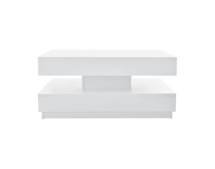 Масичка за кафе 76 x 76 x 38 cm, Бяла -