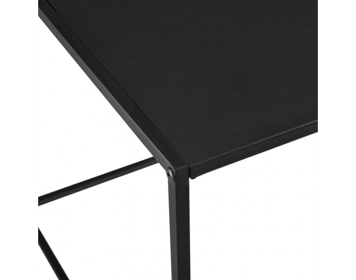 Конзолна маса 50cm x 55cm x 55cm, стабилна маса (годна и за стенен монтаж), Черна, матирано покритие -