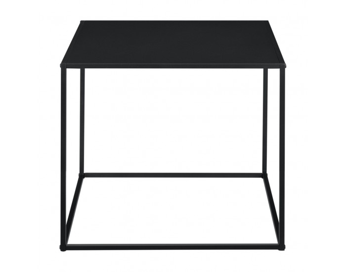 Конзолна маса 50cm x 55cm x 55cm, стабилна маса (годна и за стенен монтаж), Черна, матирано покритие -