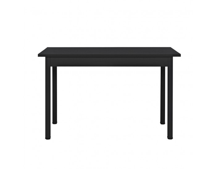 Комплект за трапезария маса и 4 стола,120cm x 60cm x 75cm, Черен/Сив -
