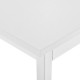 Гарнитура за трапезария с 6 стола Turku140 x 60 cm, изкуствена кожа, за шестима, Бяла -