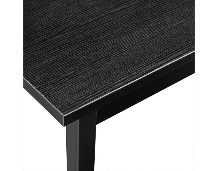 Гарнитура за трапезария с 6 стола Turku140 x 60 cm, изкуствена кожа, за шестима, Сива -