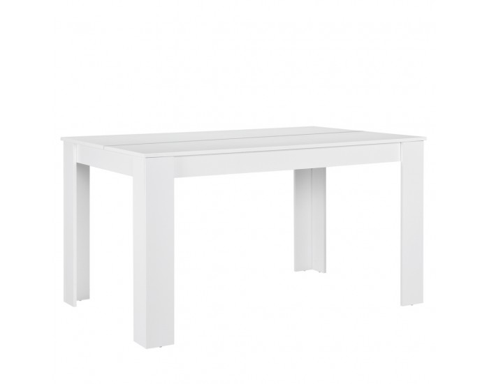 Елегантна маса за хранене - 140 x 90 см - Бяла -