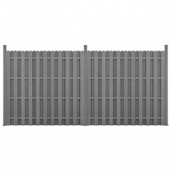 Ограда от WPC панели 185 cm x 376 cm Сива - Огради