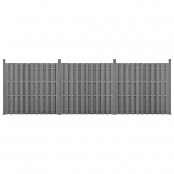 Ограда от WPC панели 185 cm x 562 cm Сива - Огради