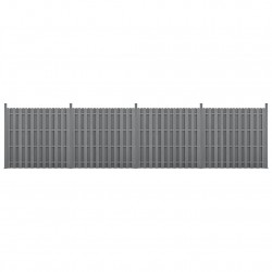 Ограда от WPC панели 185 cm x 747 cm Сива - Огради