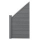 Ограда, комплект от 9 броя плоскости с 1 колона, 180 x 96 cm, Сива -