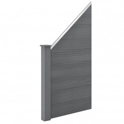 Ограда, комплект от 9 броя плоскости с 1 колона, 180 x 96 cm, Сива - Огради