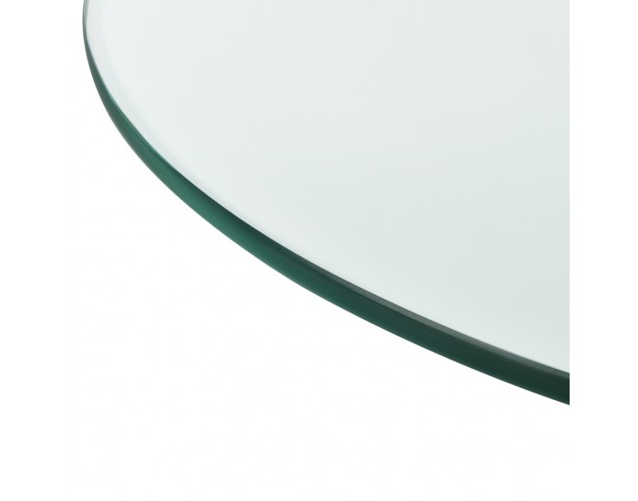 Стъклен плот за маса, камина , защитно стъкло,  Ø 500 x 8 mm -