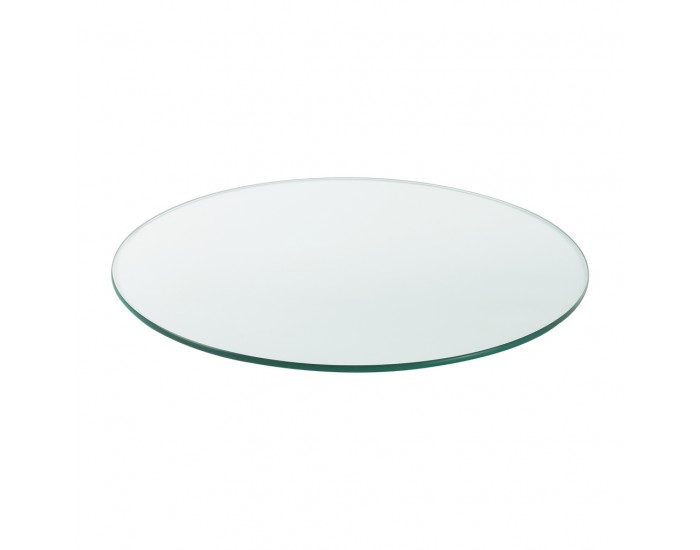 Стъклен плот за маса, камина , защитно стъкло,  Ø 700 x 8 mm -